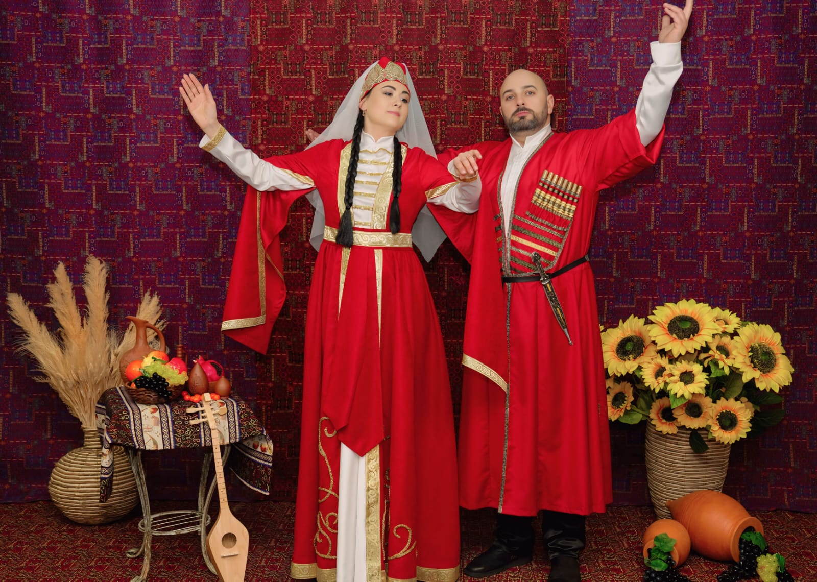 Photo shoot with national costumes